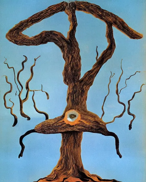Prompt: A tree who is also a man, by Salvador Dali