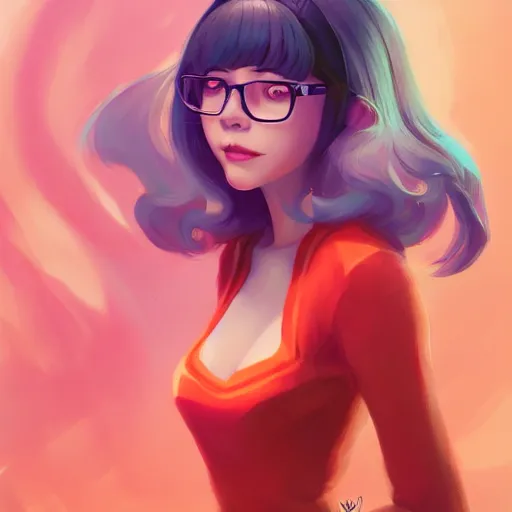 Image similar to a portrait of a beautiful velma, art by lois van baarle and loish and ross tran and rossdraws and sam yang and samdoesarts and artgerm and saruei, digital art, highly detailed, intricate, sharp focus, trending on artstation hq, deviantart, unreal engine 5, 4 k uhd image