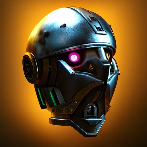 Image similar to cyberpunk viking helmet mask robot ninja illumination ray tracing hdr fanart arstation by sung choi and eric pfeiffer and gabriel garza and casper konefal