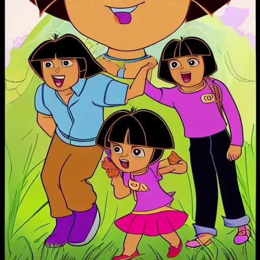 Prompt: dora the explorer horror episode