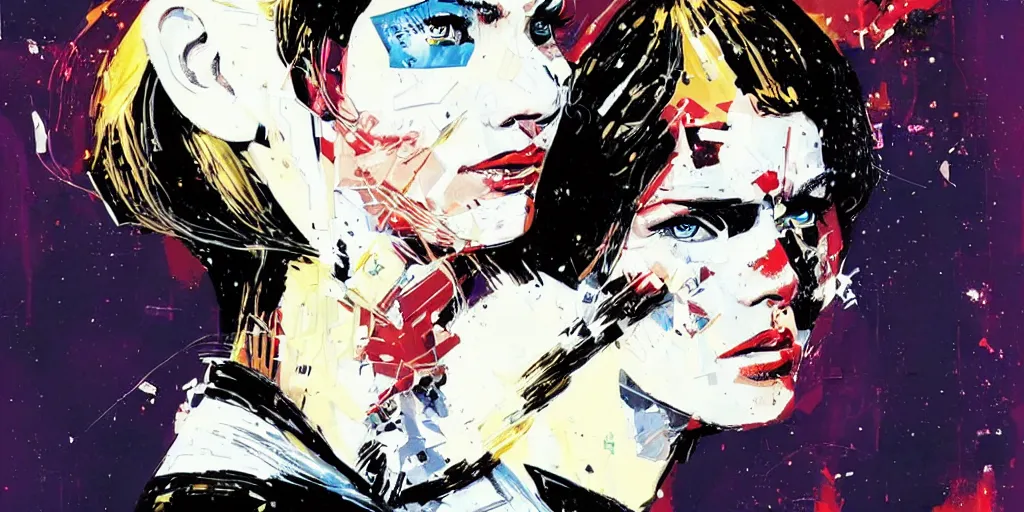 Image similar to a portrait of a single female android, by MARVEL comics and Sandra Chevrier