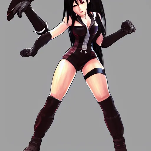 Image similar to high quality art of tifa lockhart as a marvel superhero, trending on artstation