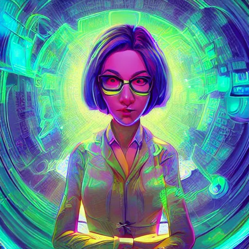 Image similar to skill magic geek inside matrix deepdream radiating a glowing aura stuff loot legends stylized digital illustration video game icon artstation lois van baarle, ilya kuvshinov, rossdraws,