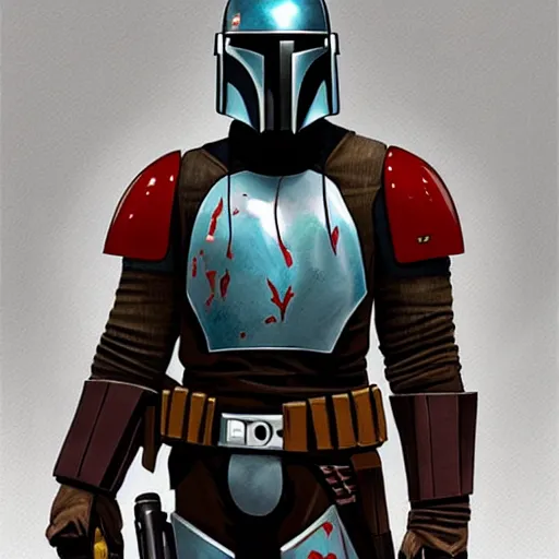 Image similar to Portrait of Django Fett, Cowboy Mandalorian, Star wars Concept art trending on cgsociety