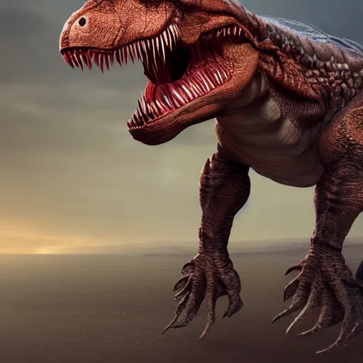 Prompt: Studio photograph of Donald Trump riding a full body T-Rex, ultra realistic, concept art, intricate details, highly detailed, photorealistic, octane render, 8k, unreal engine,