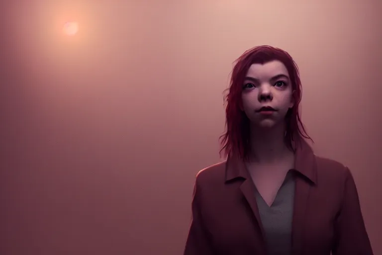 Image similar to anya taylor - joy having a good time in silent hill, volumetric lighting, epic composition, hyper detailed, ultra realistic, sharp focus, octane render, volumetric, ray tracing, artstation trending, inspired by tasteless tv shows, sense of awe, 4 k