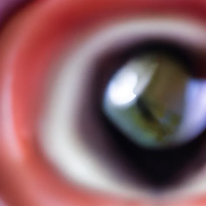 Image similar to extreme closeup macro shot of hyperrealistic eye inside of mouth, ray tracing, hyper detailed, extremely realistic,