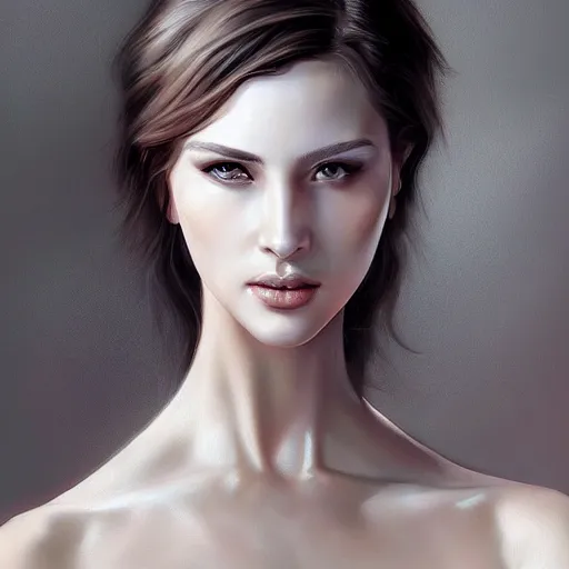 Image similar to alcina dimitrescu, portrait, elegant, highly detailed, artstation, digital painting, art by artgerm