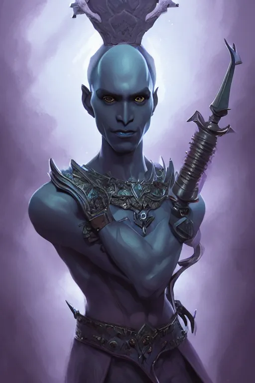 Image similar to drow prince, highly detailed, d & d, fantasy, highly detailed, digital painting, trending on artstation, concept art, sharp focus, illustration, global illumination, ray tracing, realistic shaded, art by artgerm and greg rutkowski and thomas cole and wayne barlowe