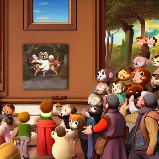 Prompt: Tom Nook renaissance painting