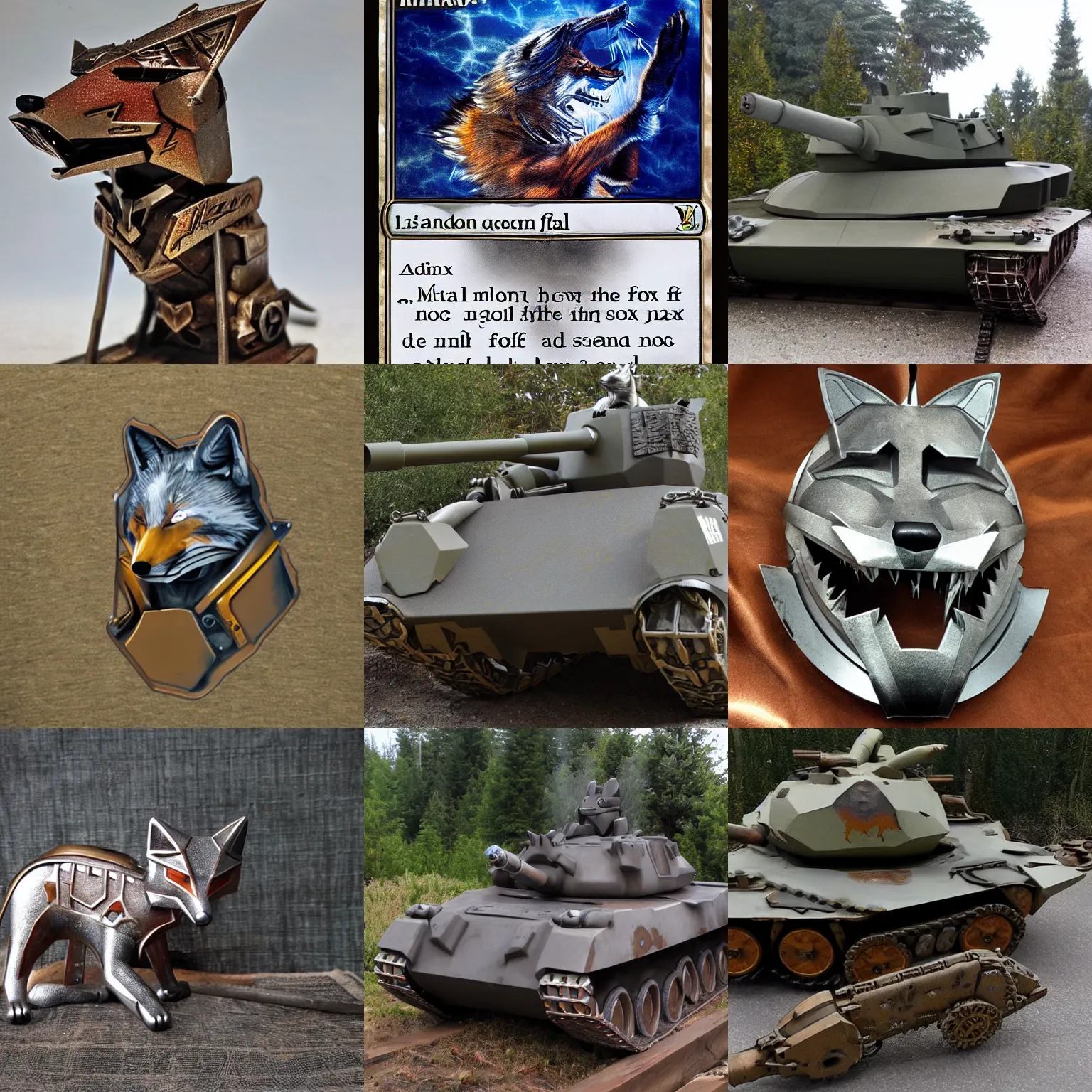 Prompt: metal fox became tank