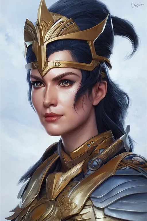 Image similar to amazon valkyrie athena, d & d, fantasy, portrait, highly detailed, headshot, digital painting, trending on artstation, concept art, sharp focus, illustration, art by artgerm and greg rutkowski and magali villeneuve