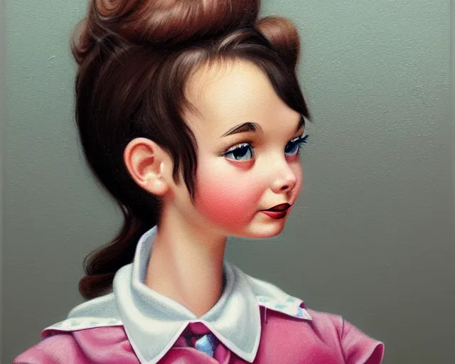 Image similar to closeup profile portrait of a 1 9 5 0 s highschool canteen, nicoletta ceccoli, mark ryden, lostfish, max fleischer, hyper realistic, artstation, illustration, digital paint, matte paint, vivid colors, bright, cheerful, detailed and intricate environment