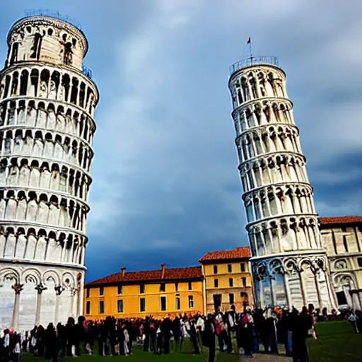 Image similar to a fallen leaning tower of pisa