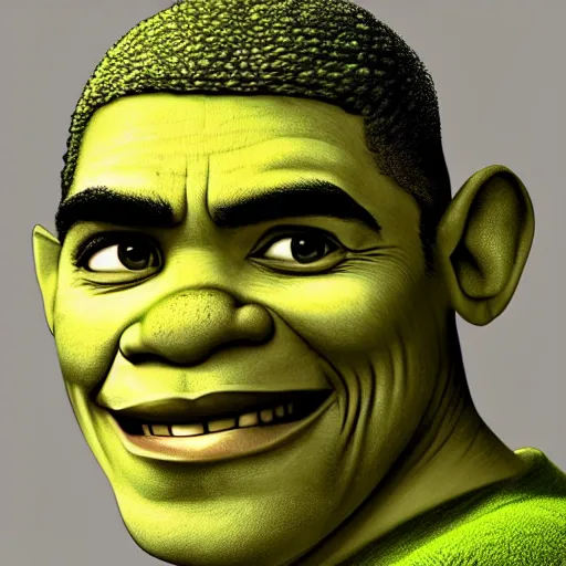 Prompt: obama as shrek