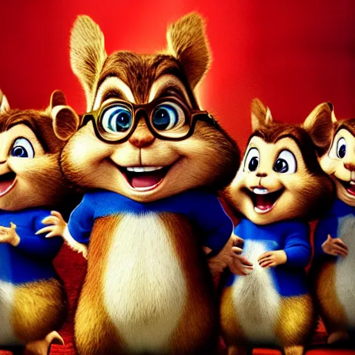 Image similar to Alvin and the Chipmunks is a horror film