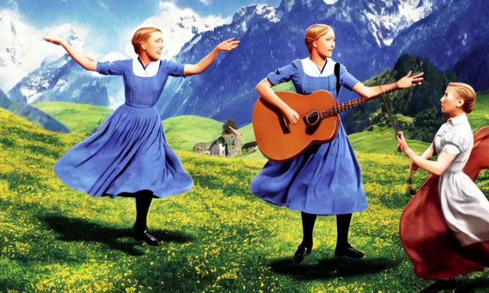 Prompt: Sound of music movie but in the future