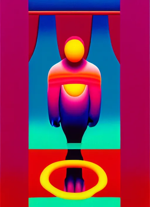 Prompt: blood by shusei nagaoka, kaws, david rudnick, airbrush on canvas, pastell colours, cell shaded, 8 k