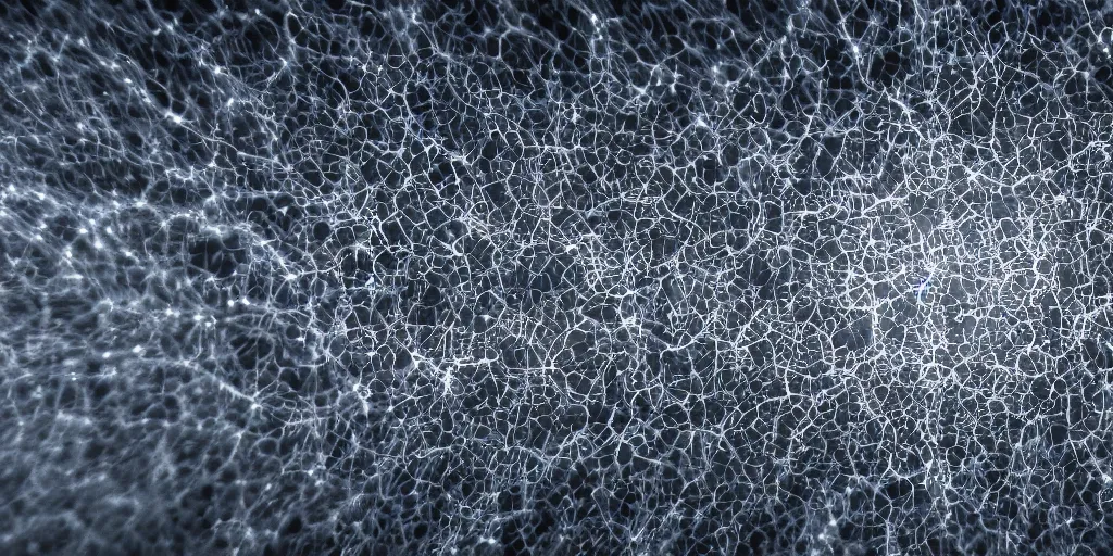 Image similar to an airborne virus made out of microscopic metal nano wires. shot by darren aronofsky, 4 k