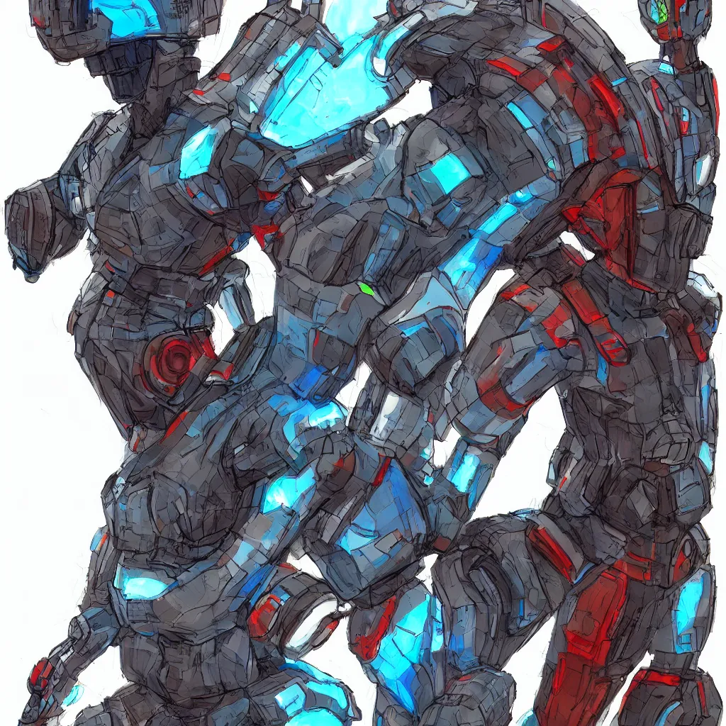 Prompt: human combat spaceship from the side concept art colorful
