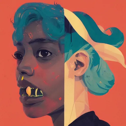 Prompt: Supreme Loish profile picture by Sachin Teng, asymmetrical, Organic Painting , Matte Painting, geometric shapes, hard edges, graffiti, street art:2 by Sachin Teng:4