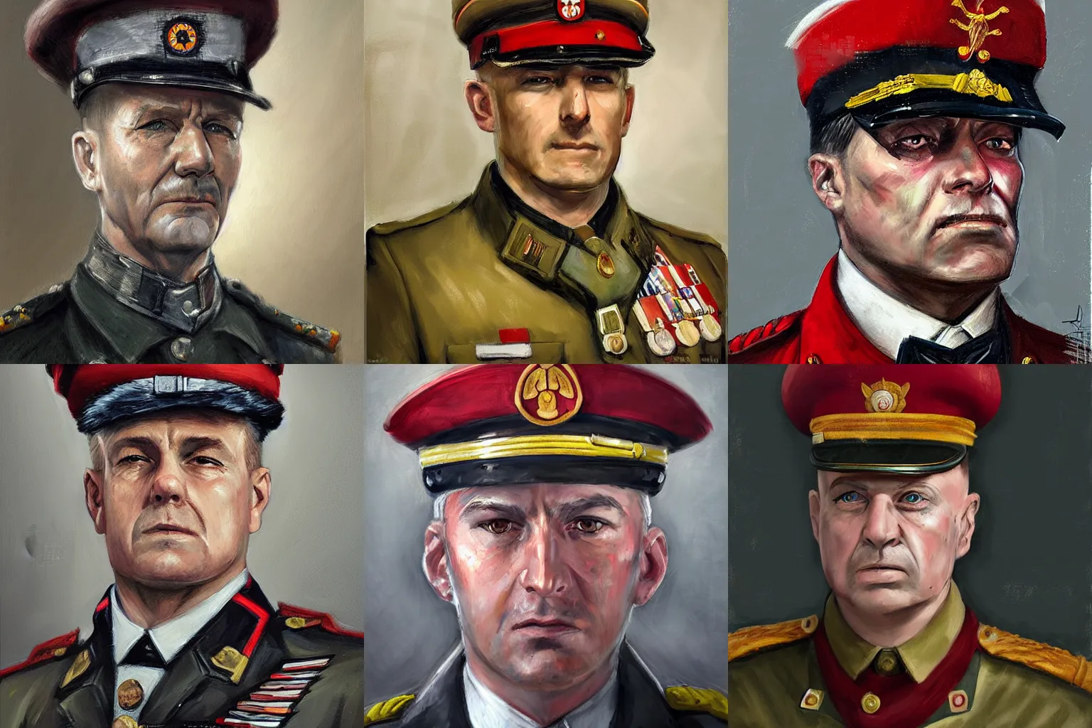 Prompt: face portrait of a colonel, jakub rozalski, dieselpunk, hearts of iron portrait, artstudio