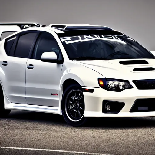 Image similar to velociraptor mongoliensis wrx impreza, hdr 8 k