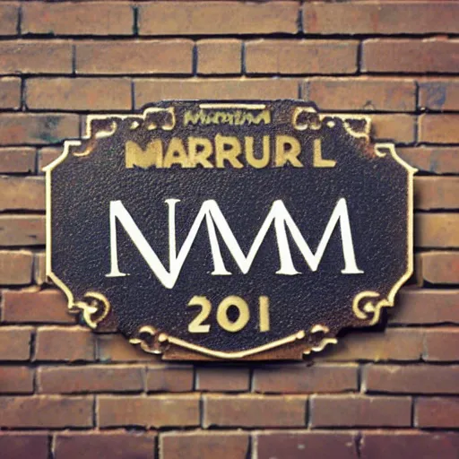 Prompt: narm museum logo, vintage,