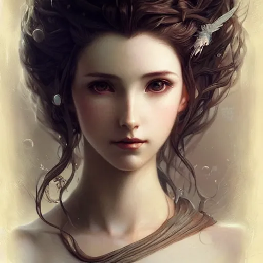 Prompt: aerith gainsborough, intricate, elegant, highly detailed, wavy, smooth, sharp focus, award - winning, masterpiece, in the style of tom bagshaw, cedric peyravernay, peter mohrbacher, pinterest