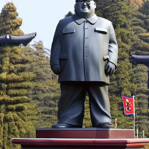 Prompt: Statue of Peter Griffin in North Korea