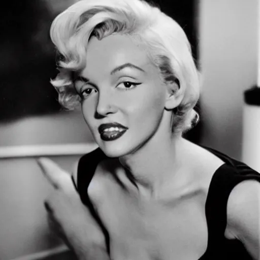 Prompt: bare faced Marylyn Monroe, no makeup, bare faced, bare faced