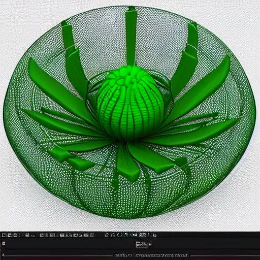 Prompt: mesh 3D model of a lotus flower form in Houdini mesh mode