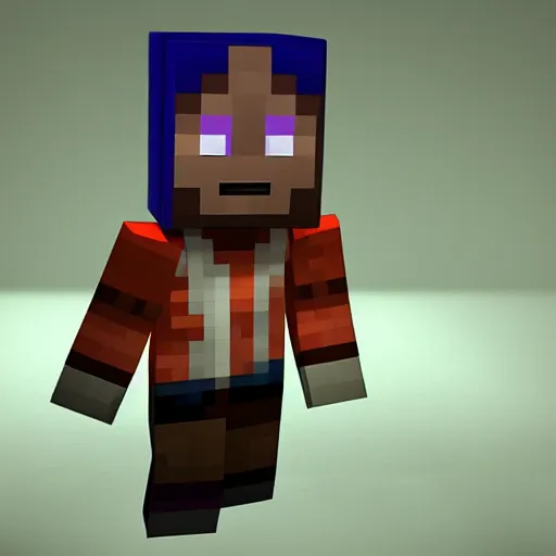 Image similar to Steve from Minecraft, Steve is falling into the deep dark, chiaroscuro, dramatic, award-winning render