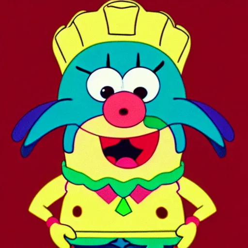 Prompt: Mads Mikkelsen as Spongebob Squarepants, Krusty Krabs, Animated, in focus, colorful