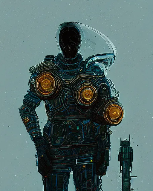 Image similar to detailed portrait atreides cyberpunk futuristic reflective coats decorated with traditional dune ornaments by ismail inceoglu dra