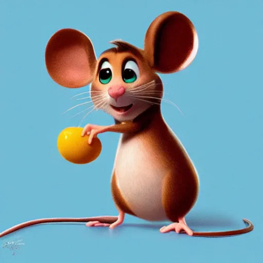 Prompt: mouse by pixar style, cute, illustration, digital art, concept art, most winning awards