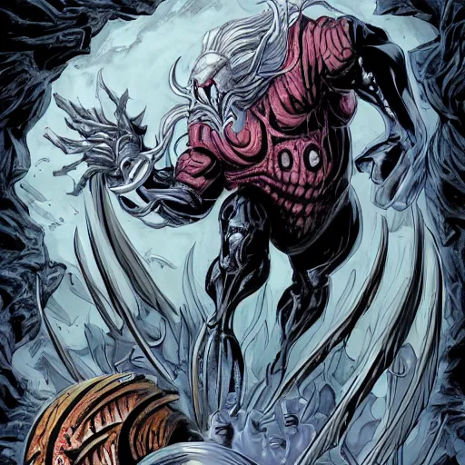 Image similar to knull the symbiote god