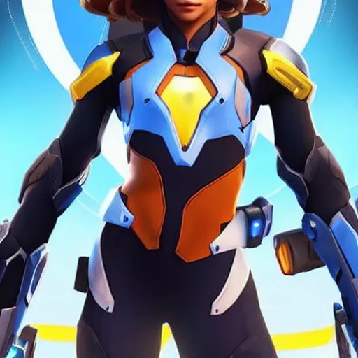 Image similar to zendaya as an overwatch character