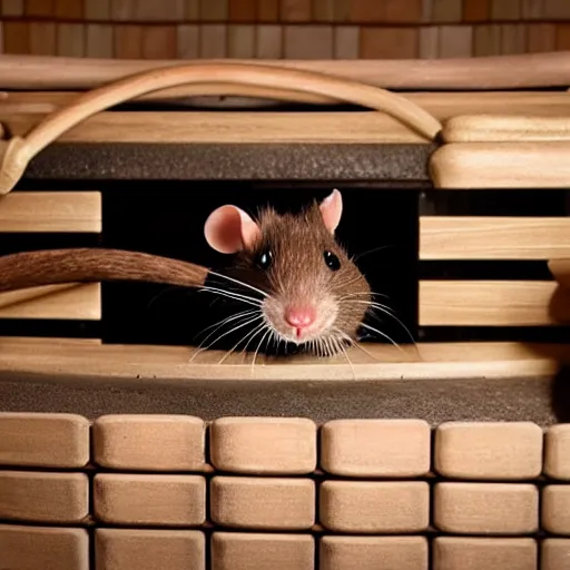 Prompt: ”rat in really hot finnish sauna made by pixar”