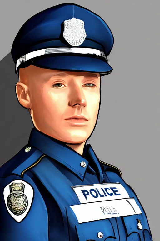 Image similar to police officer, greater manchester police, highly detailed, digital art, sharp focus, trending on art station