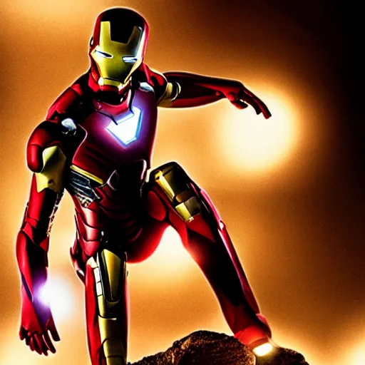 Prompt: A photo of Tom Cruise as Ironman, head shoot, promo shot, highly detailed, sharp focus, kodak film, outdoor, dynamic lighting