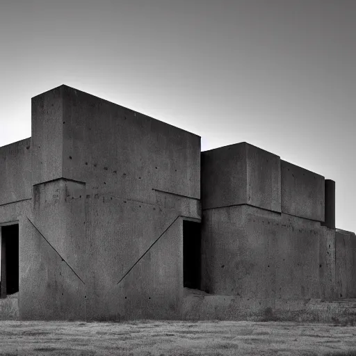 Image similar to a brutalist museum