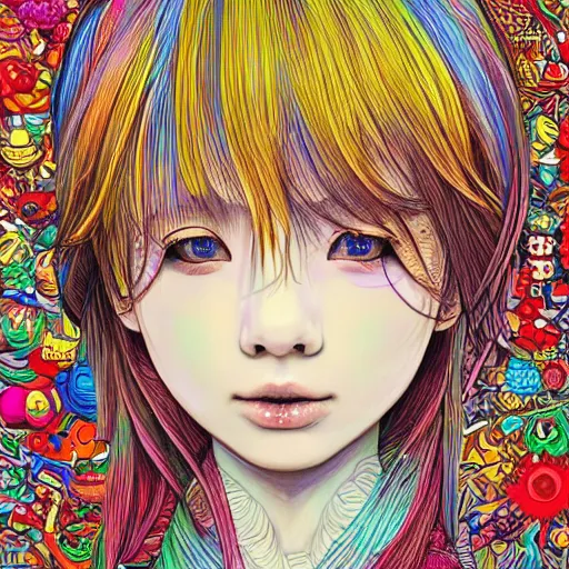 Prompt: the portrait of an unbelievably beautiful and cute japanese girl made up of peppers, an ultrafine detailed illustration by james jean, intricate linework, bright colors, final fantasy, behance contest winner, vanitas, angular, altermodern, unreal engine 5 highly rendered, global illumination, radiant light, detailed and intricate environment