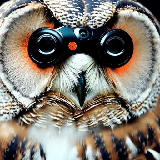 Prompt: a owl wearing a vr headset, photorealistic