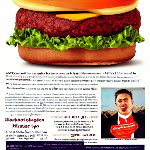 Image similar to the heartbreak burger advertisement