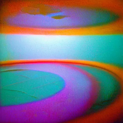 Image similar to Beautiful colored-photo cameraphone 2005 soft liminal Photograph of an infinite water-filled room