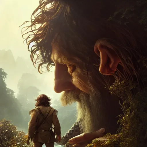 Image similar to A rundown looking hobbit smoking crack, ultra realistic, concept art, intricate details, eerie, highly detailed, photorealistic, octane render, 8k, unreal engine, art by artgerm and greg rutkowski and alphonse mucha