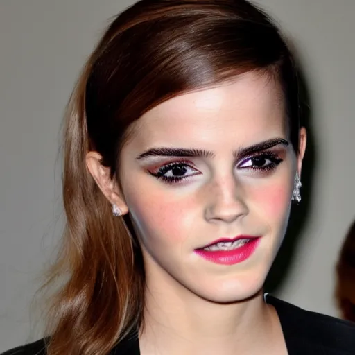 Image similar to Heavy Contour makeup look eye shadow smokey eyes fashion model face emma watson by artgem