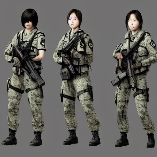 Image similar to female south korean counterterrorist unit 7 0 7 th special mission group, tactical training, by maciej kuciara c 1 0. 0