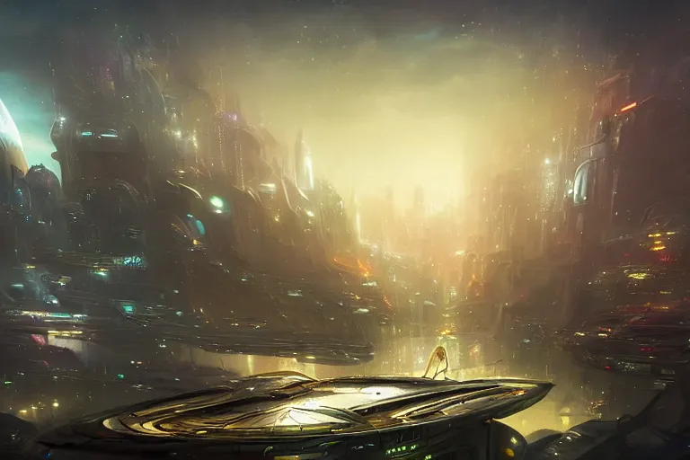 Image similar to a magical futuristic city by jessica rossier,